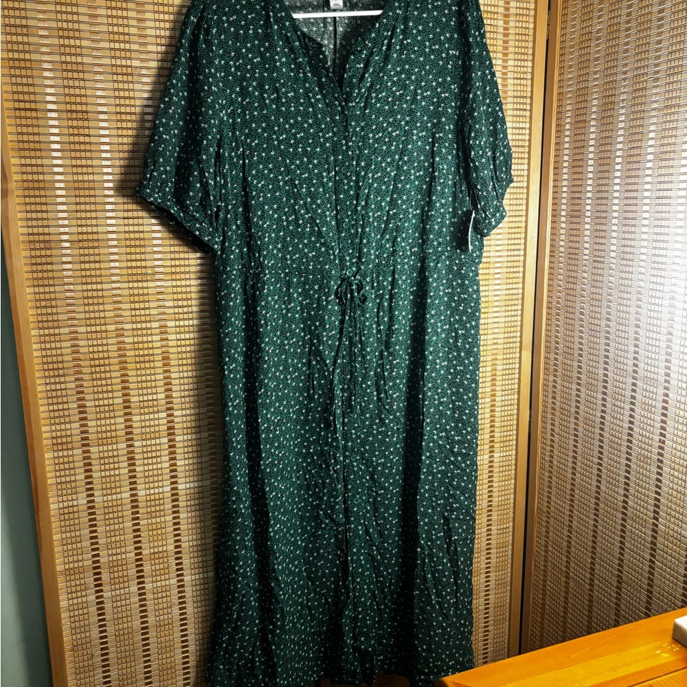 Amazon Essentials Dark Green Maxi Dress